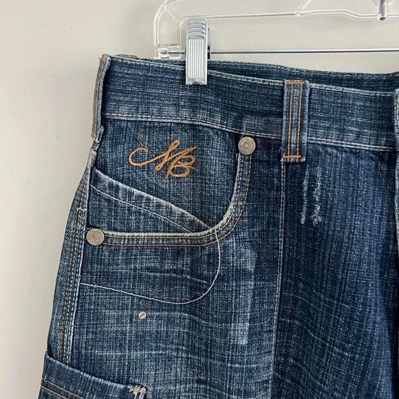 Y2K MAKAVELI X TUPAC PAINT SPLATTER PATCHWORK JEANS - Picture 3 of 8